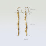 Twiglet Rod Earrings Long Measurements