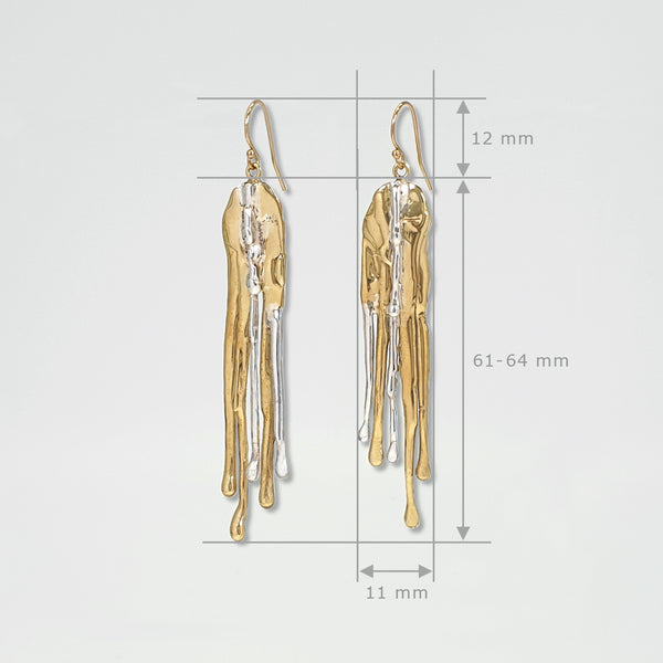 Waterfall Two Tone Earrings Limited Edition 2 *SOLD*