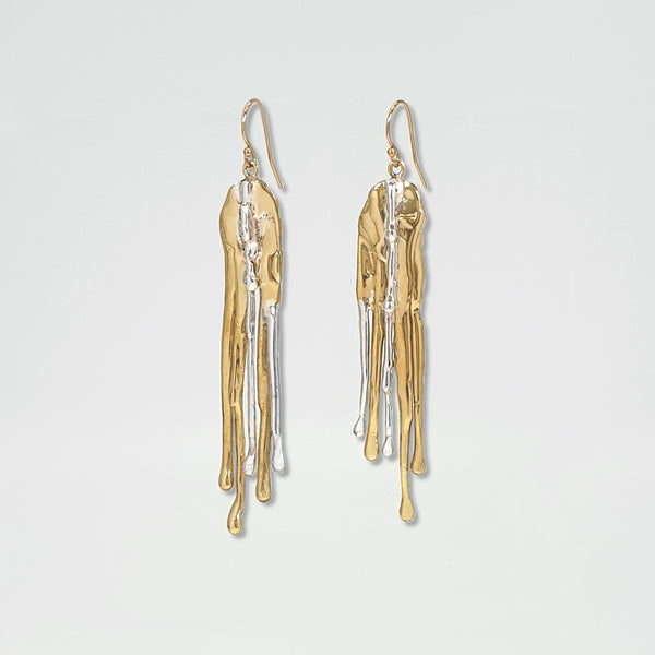 Waterfall Two Tone Earrings Limited Edition 2 *SOLD*